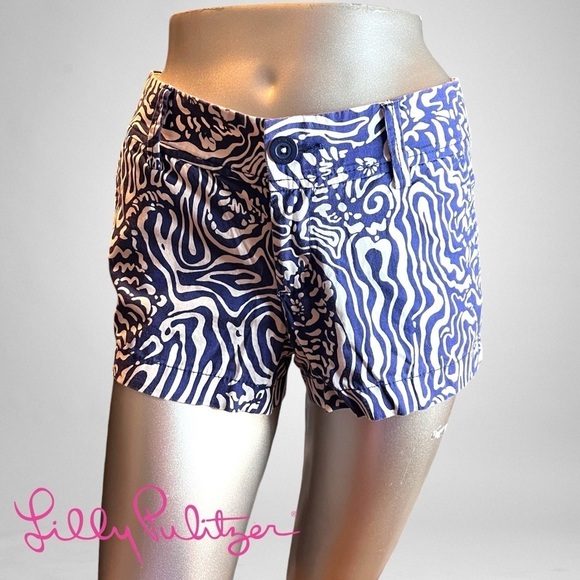 LILLY PULTZER The Walsh Shorts In Bright Navy Night Swimming Blue - Picture 1 of 6